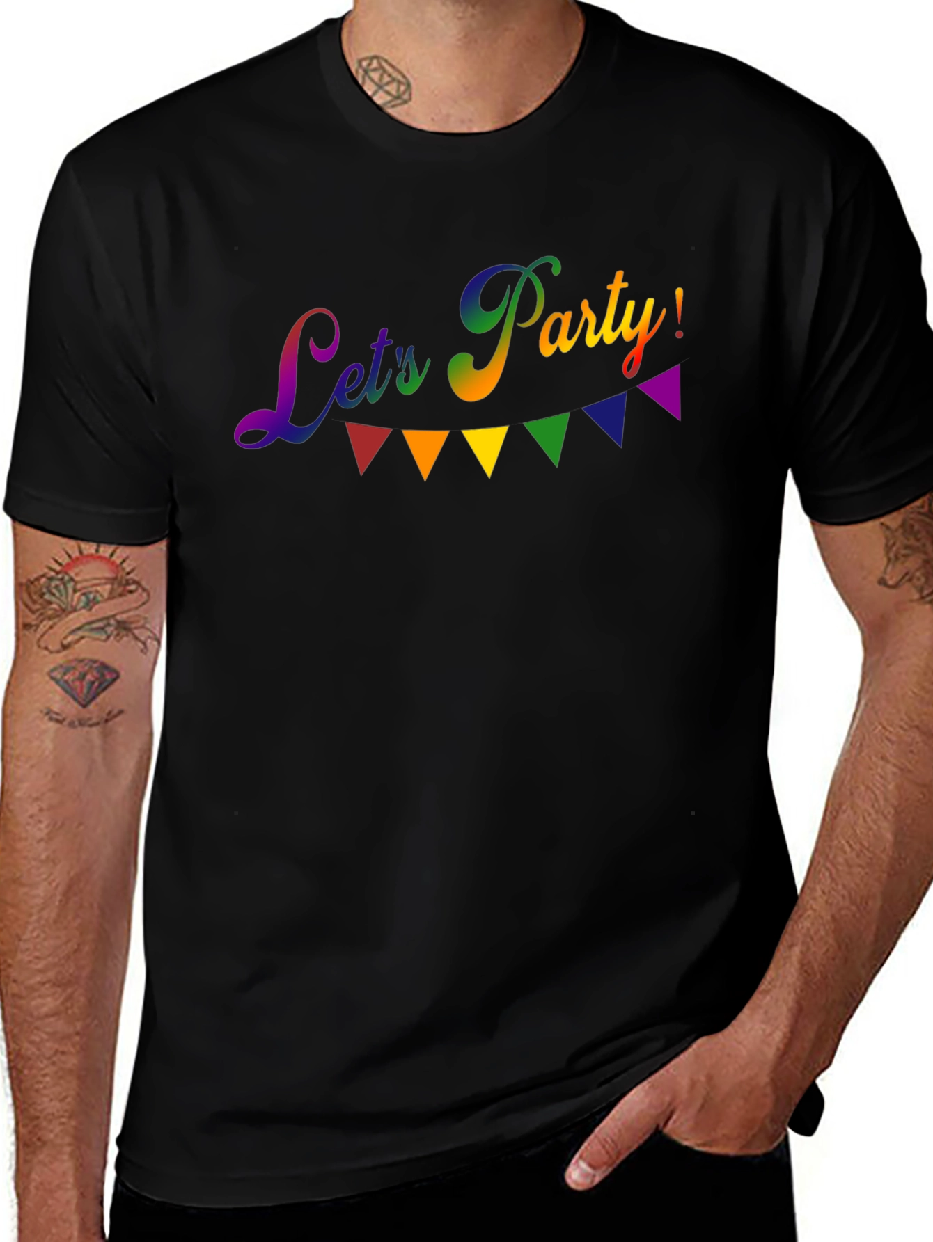 Lets Party! Rainbow Graphic Tee
