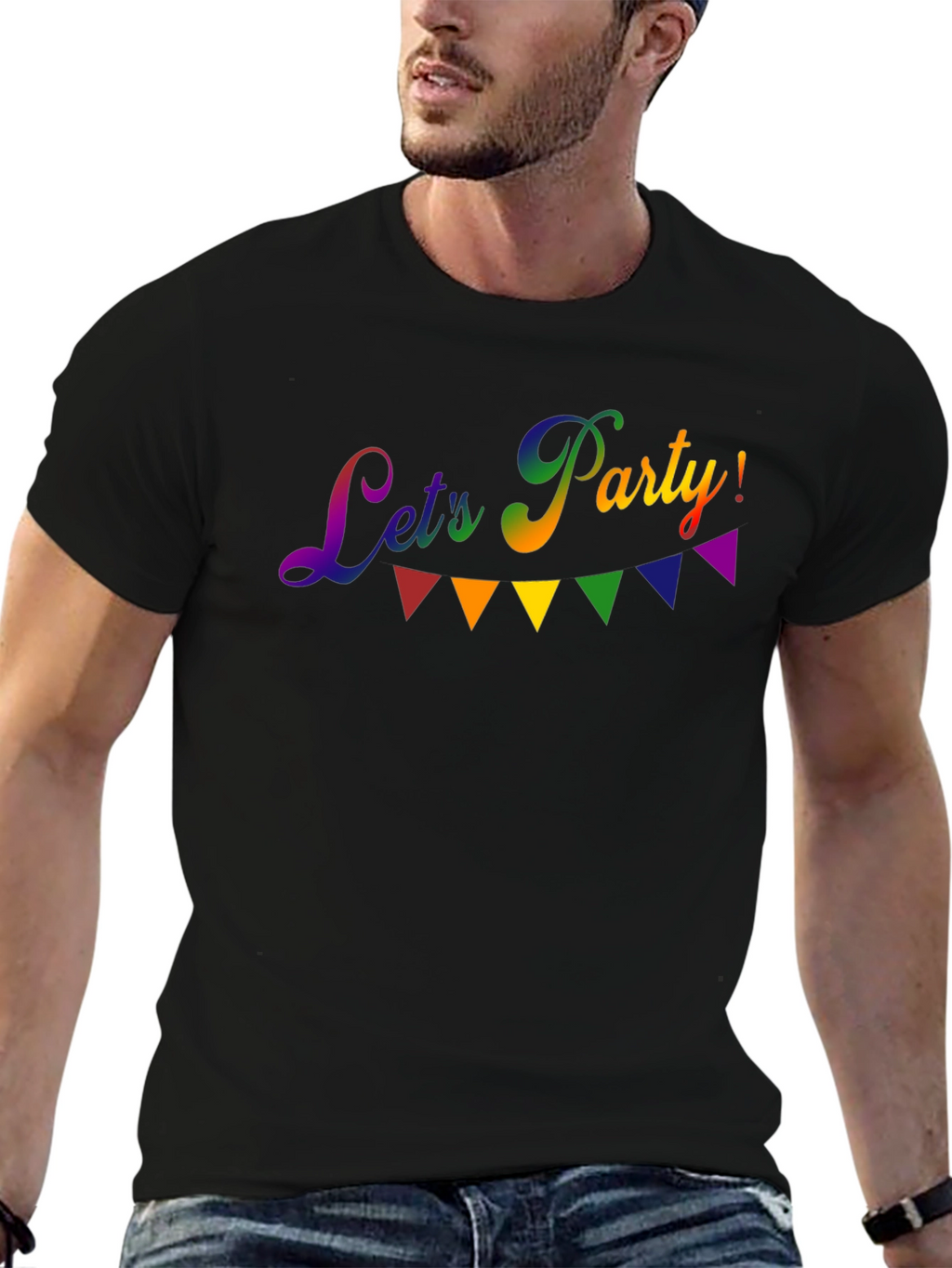 Lets Party! Rainbow Graphic Tee