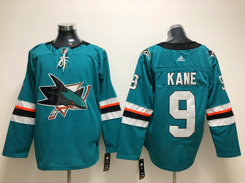Men's San Jose Sharks Evander Kane #9 Teal Home Breakaway Player Jerseys