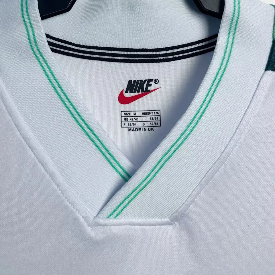 1998 Nigeria Away White Retro Soccer Jersey Detail 1