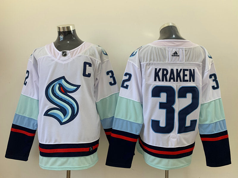 Men's Seattle Kraken #32 White Home Breakaway Player Jerseys