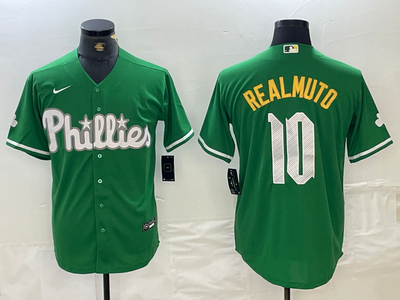 Men's Philadelphia Phillies J.T. Realmuto #10 Green Replica Player Jerseys