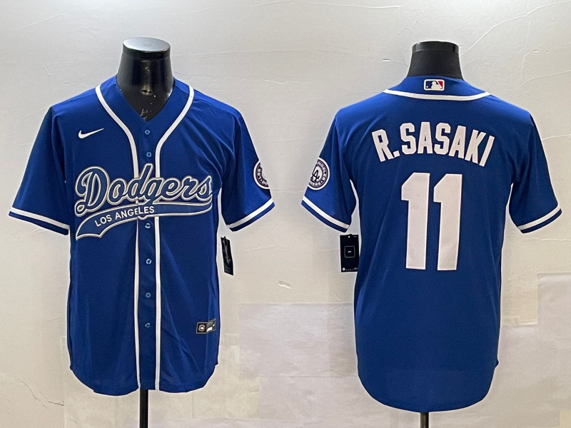 Men's Los Angeles Dodgers Roki Sasaki #11 Royal Player Jerseys
