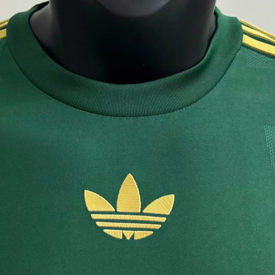 2025 Mexico Green Special Edition Player Version Long Sleever Jersey Detail 3