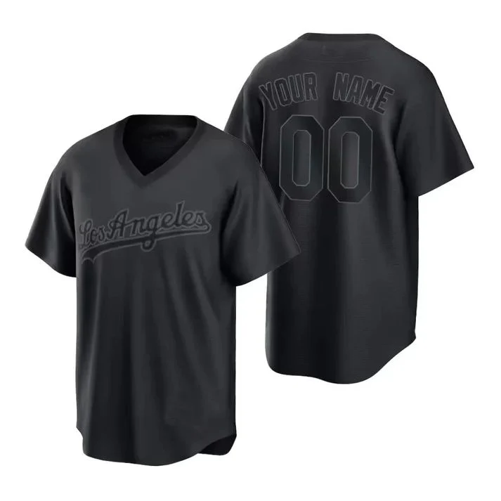 Men's Los Angeles Dodgers Black Cooperstown Collection Replica Custom Jerseys