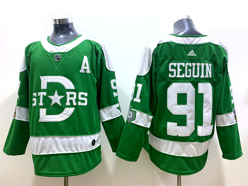 Men's Dallas Stars Tyler Seguin #91 Green Breakaway Player Jerseys