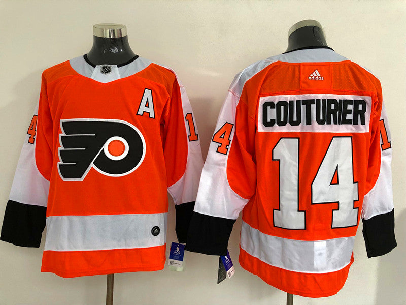 Men's Philadelphia Flyers Sean Couturier #14 Orange Player Game Jerseys