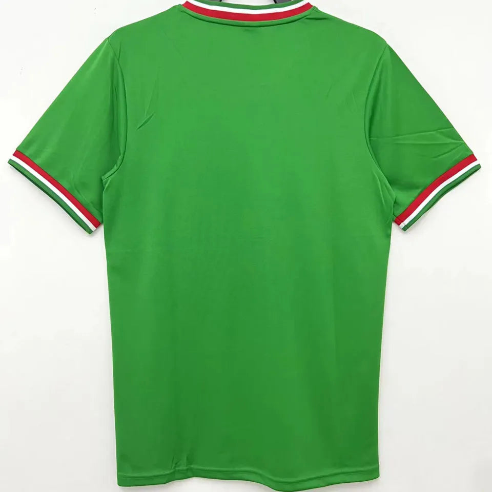1970 Mexico Home Green Retro Soccer Jersey Back