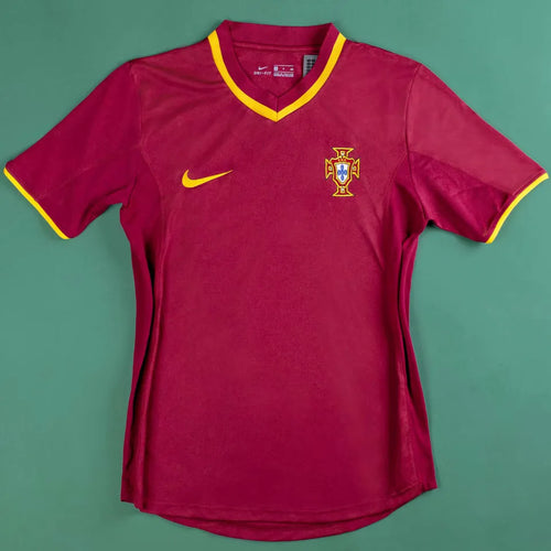 2000 Portugal Home Retro Soccer Jersey Back