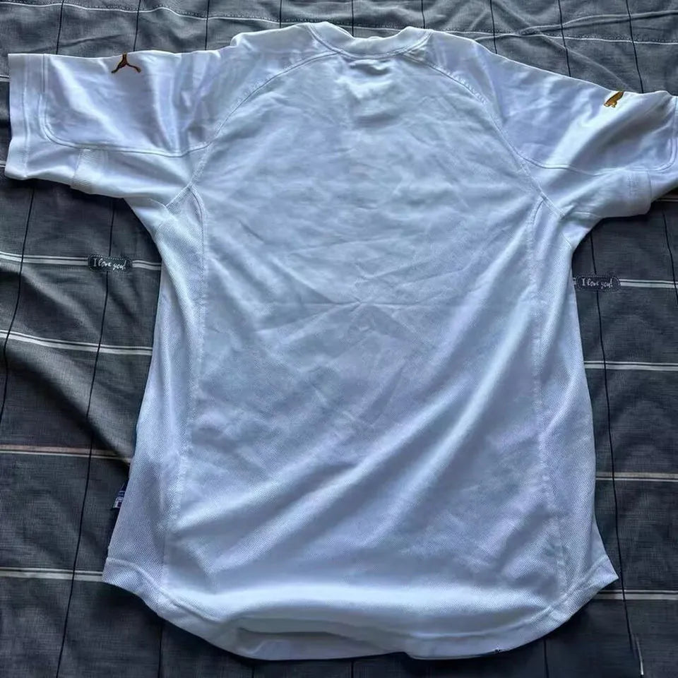 2004 Italy Away White Retro Soccer Jersey Back
