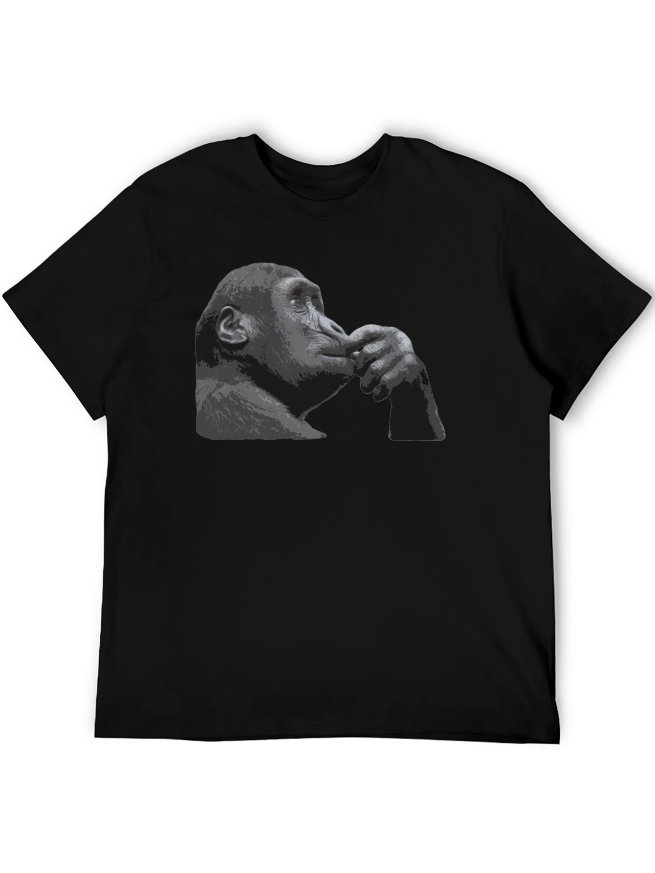 Thinking Chimpanzee Graphic T-Shirt