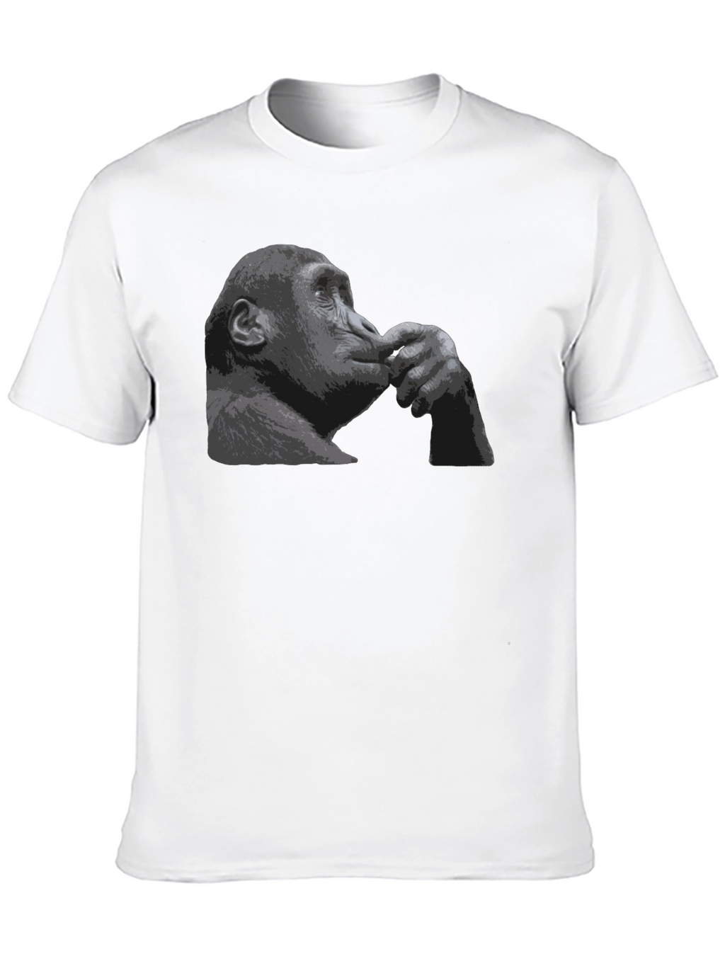 Thinking Chimpanzee Graphic T-Shirt