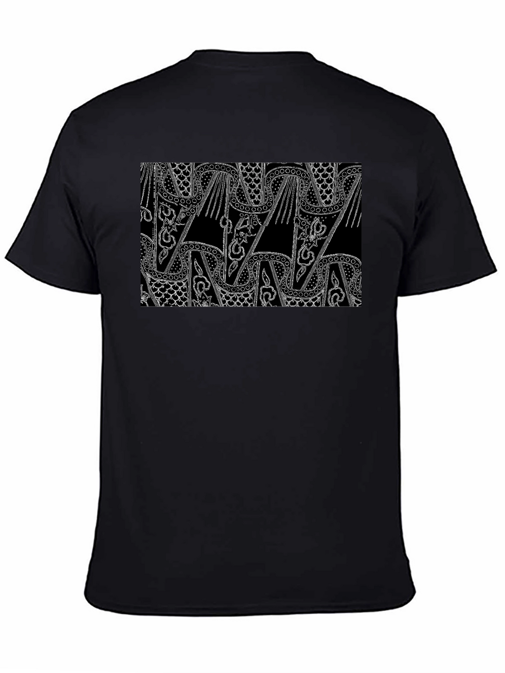 Abstract Pattern Black T-Shirt for Men