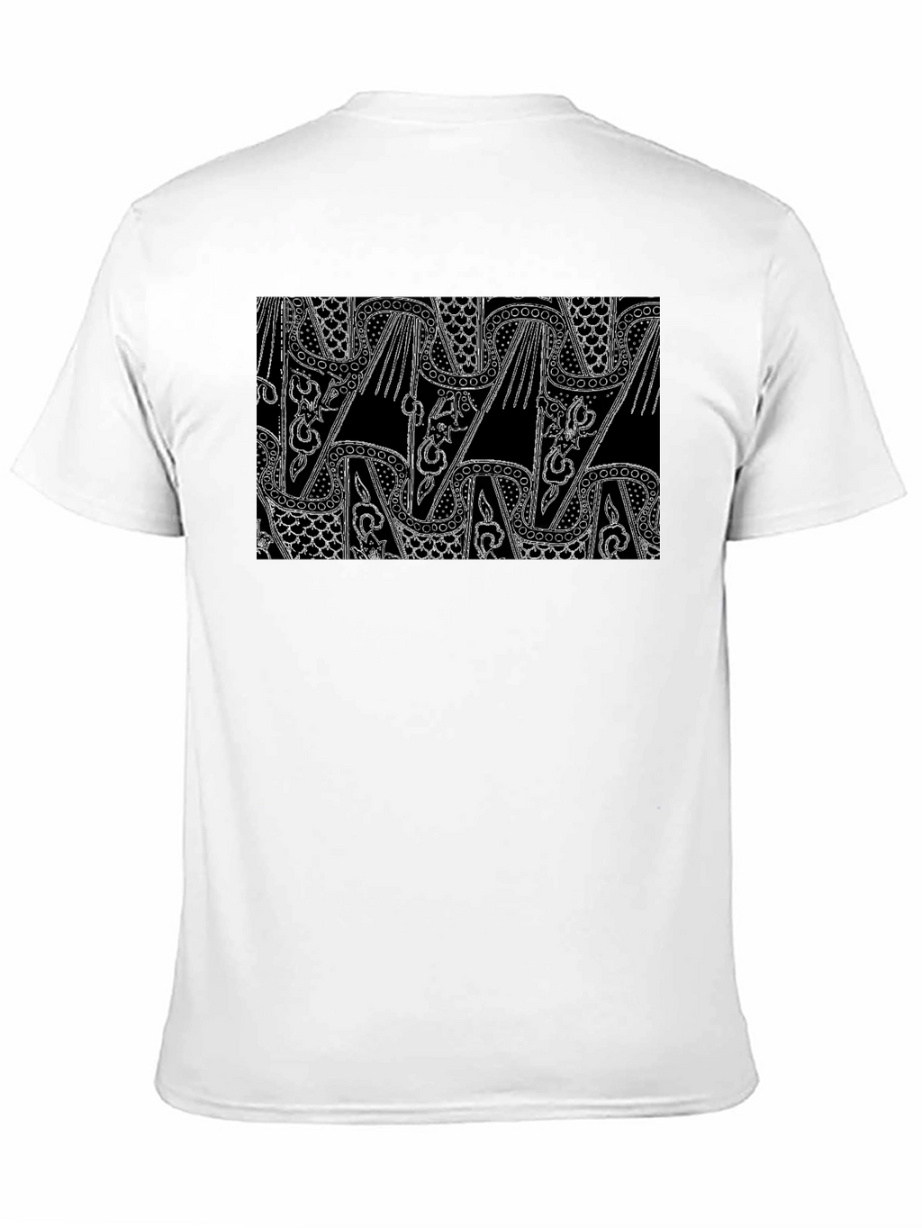 Abstract Pattern Black T-Shirt for Men