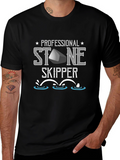 Professional Stone Skipper T-Shirt - Fun Casual Tee