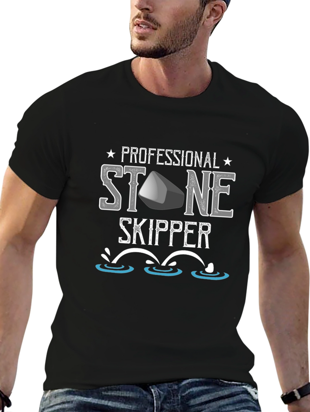 Professional Stone Skipper T-Shirt - Fun Casual Tee