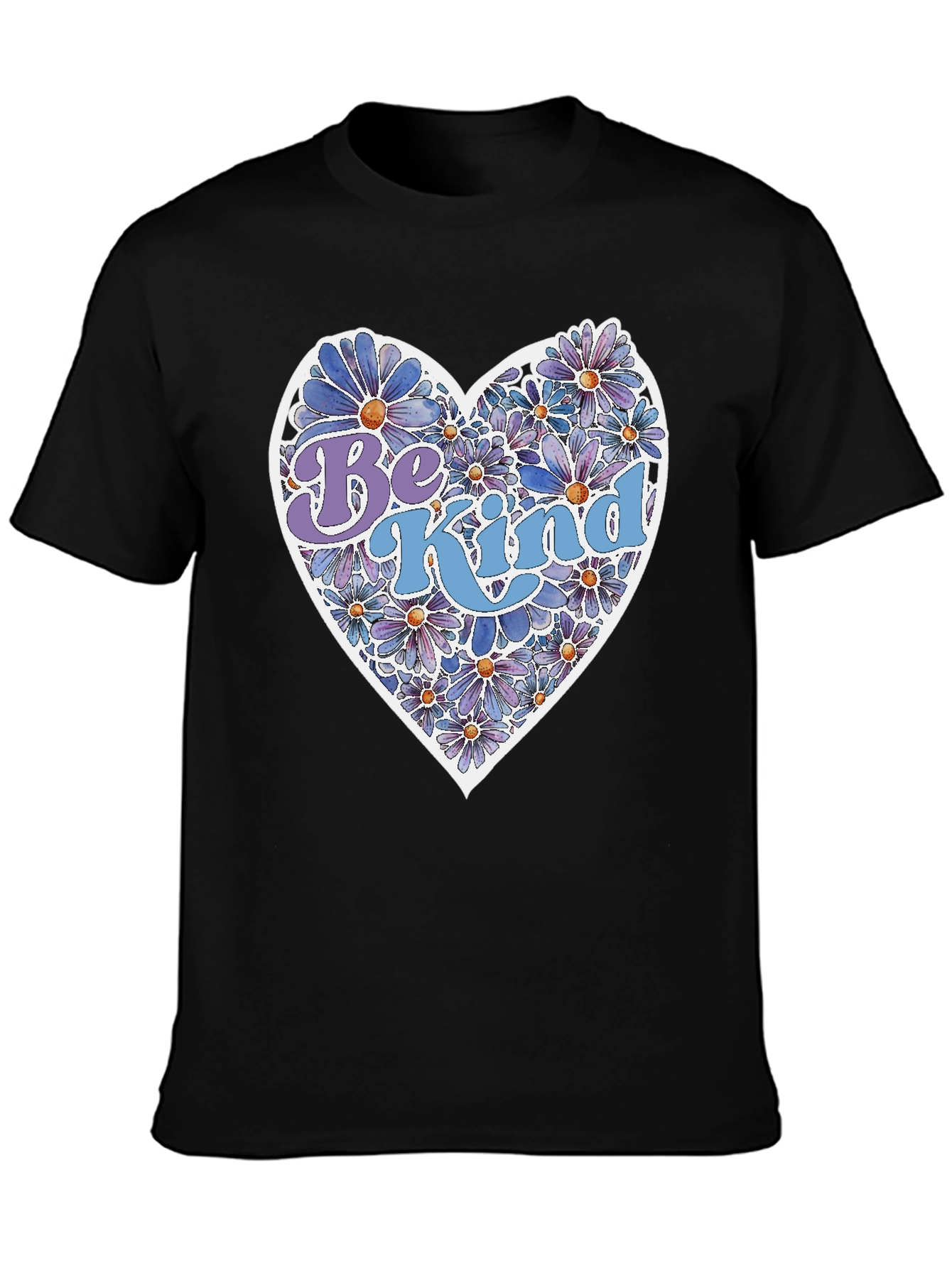Be Kind Floral Heart Graphic Tee - Unisex