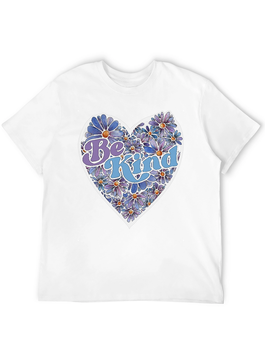 Be Kind Floral Heart Graphic Tee - Unisex
