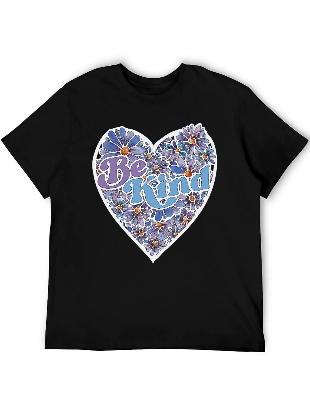 Be Kind Floral Heart Graphic Tee - Unisex