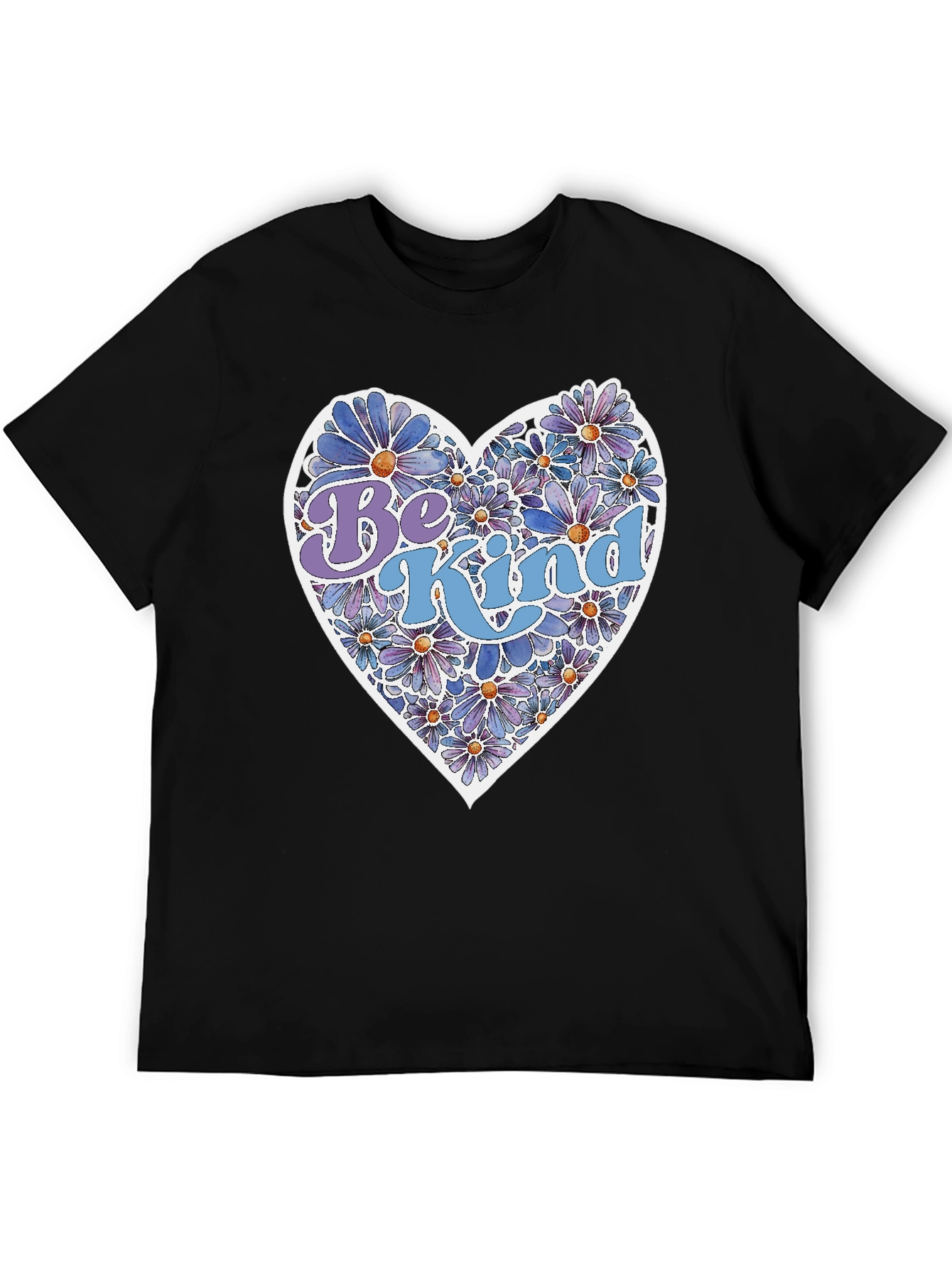 Be Kind Floral Heart Graphic Tee - Unisex