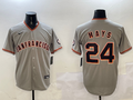 Men's San Francisco Giants Willie Mays #24 Gray Replica Player Jerseys