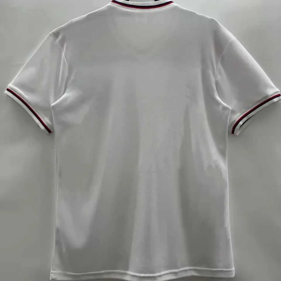 1982 England Home White Retro Soccer Jersey Back