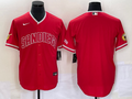 Men's San Diego Padres Red Replica Blank Jerseys