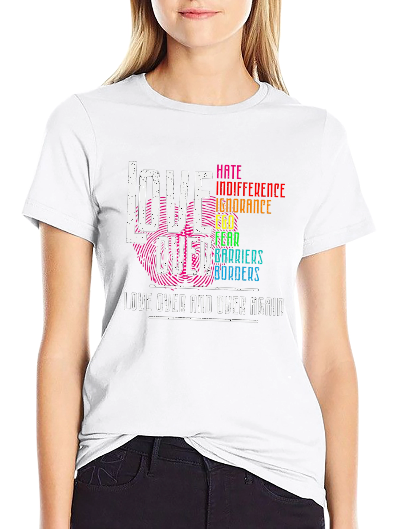 Love Over All Black T-Shirt