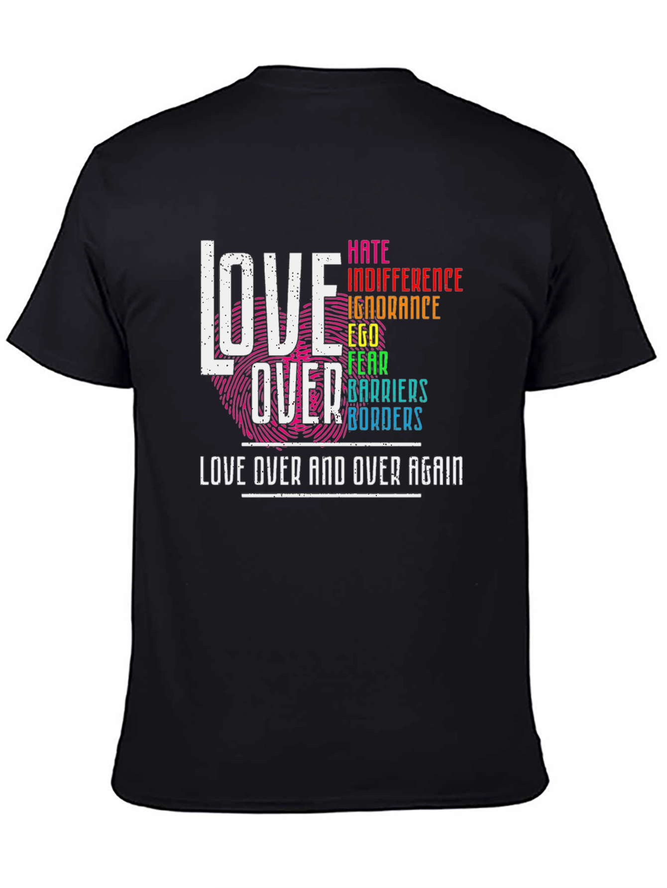 Love Over All Black T-Shirt