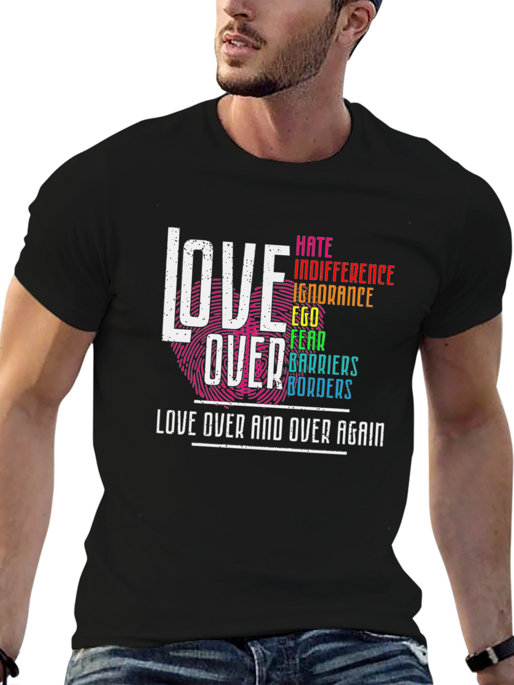 Love Over All Black T-Shirt