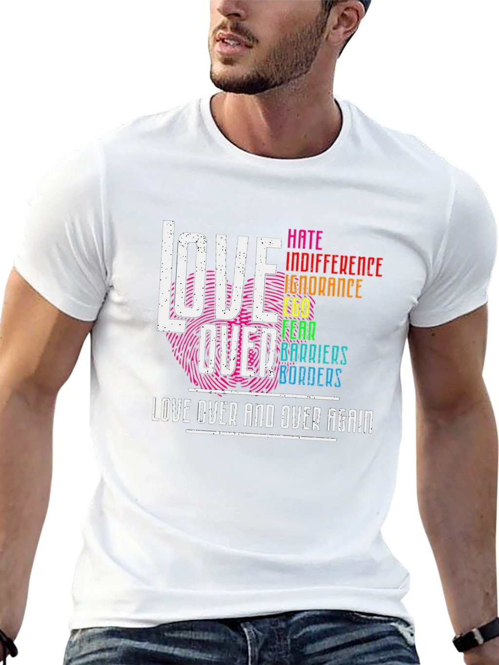 Love Over All Black T-Shirt