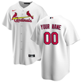 Men's St. Louis Cardinals White Home Replica Custom Jerseys