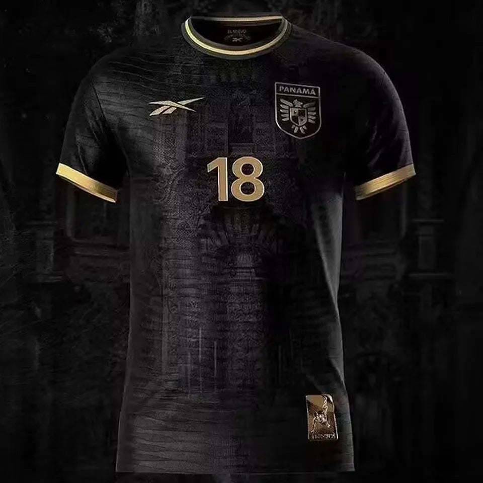 2024/25 Panama Black Fans Soccer Jersey Detail 1