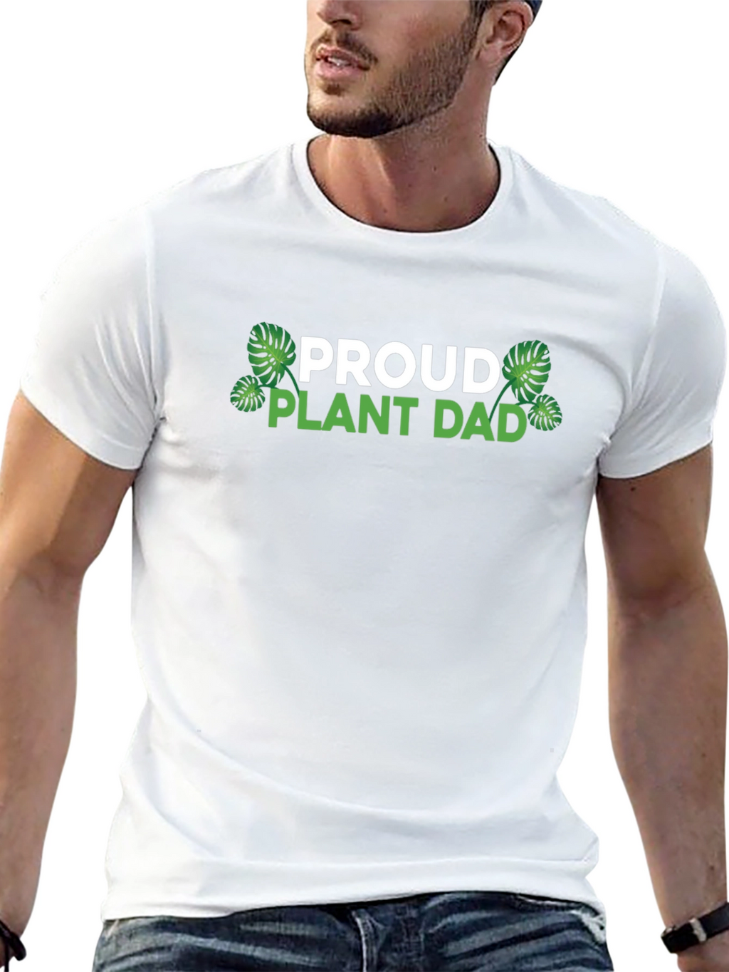 Proud Plant Dad T-Shirt - Black Casual Tee