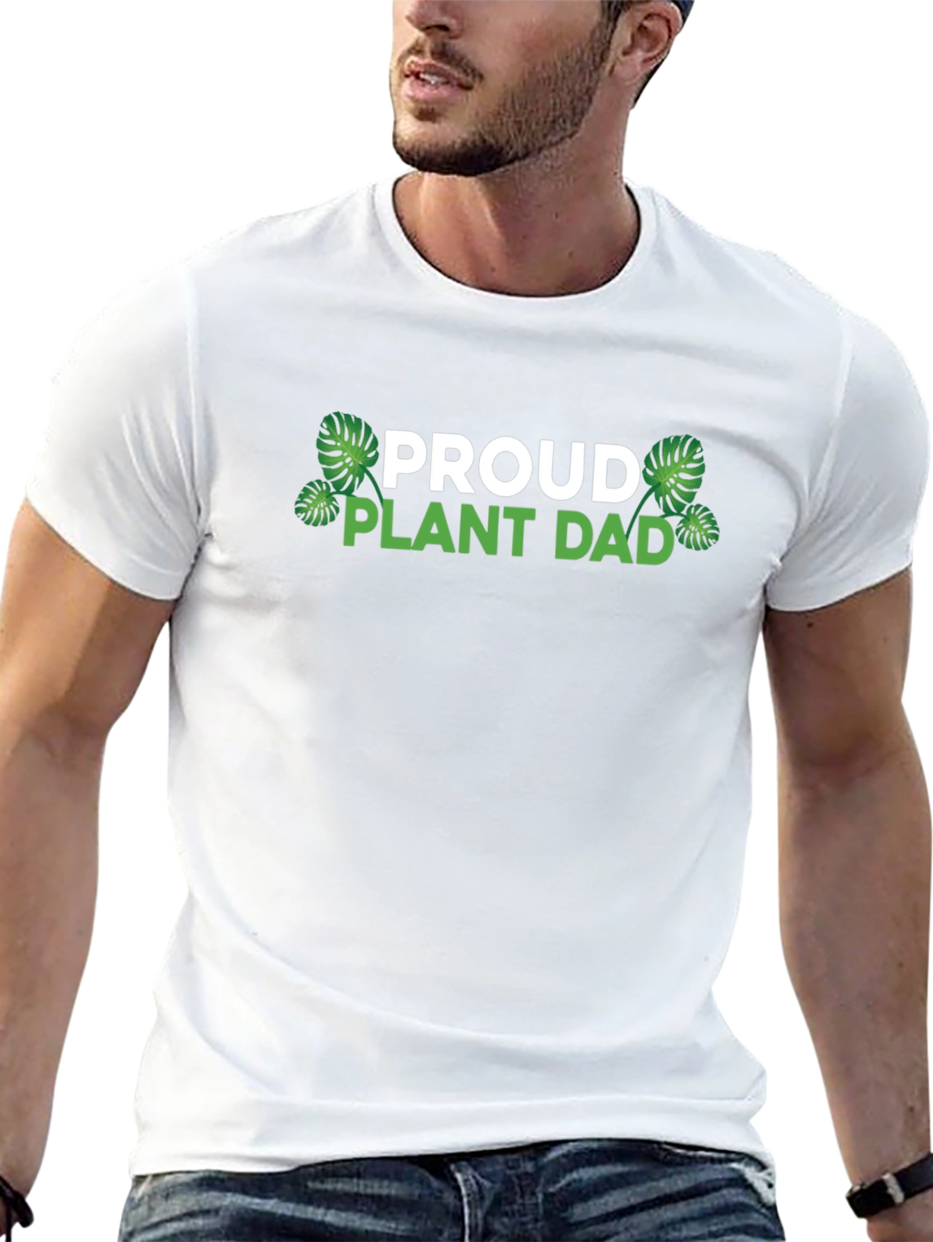 Proud Plant Dad T-Shirt - Black Casual Tee