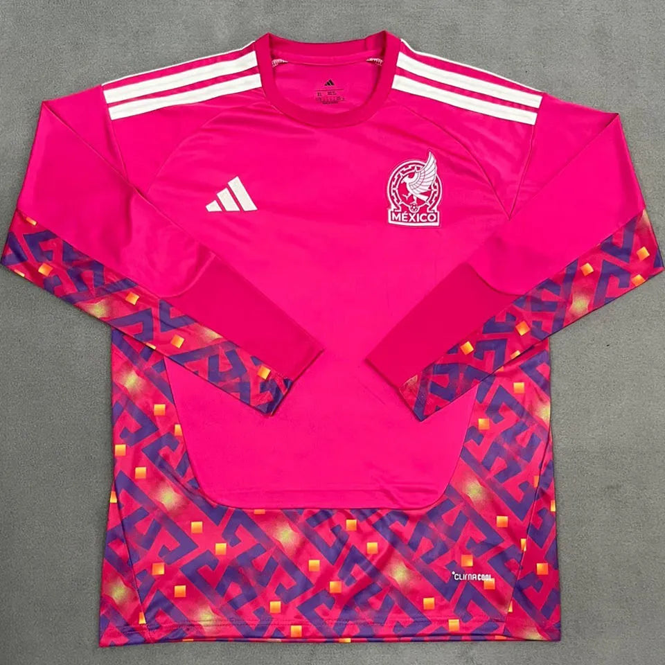2026/27 Mexico Red Goalkeeper Long Sleeve Soccer Jersey Front