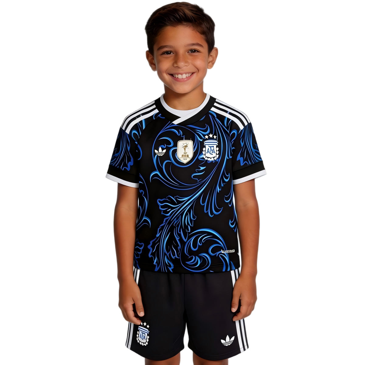 Kids Argentina Away Jersey Kit World Cup 2026 Front