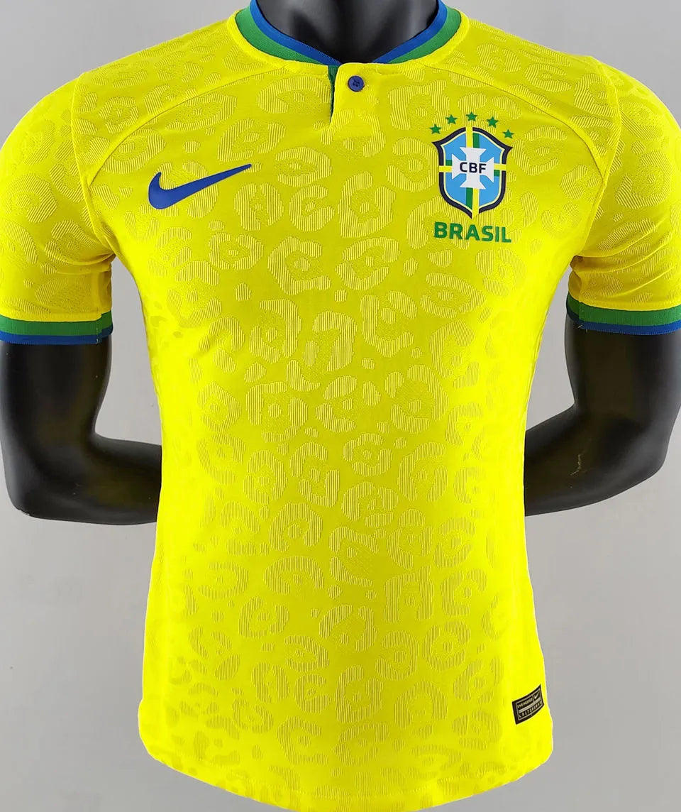 2022/23 Brazil Home Yellow Player Version Jersey Front