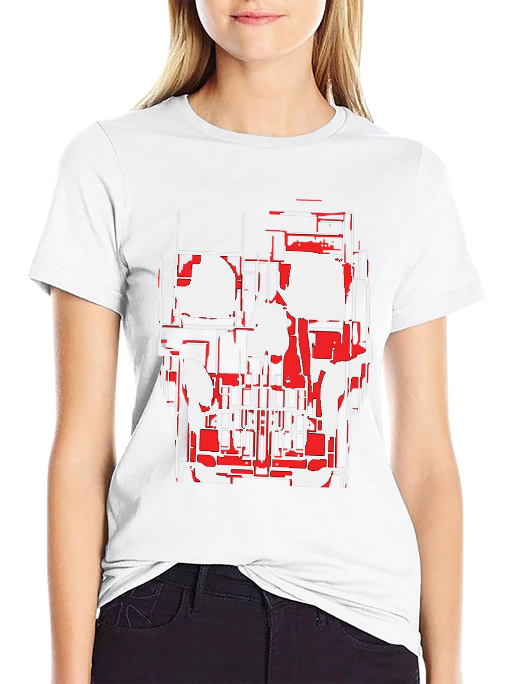 Geometric Skull Graphic Tee