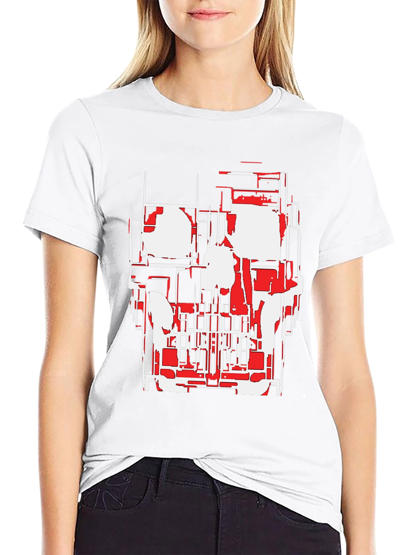 Geometric Skull Graphic Tee