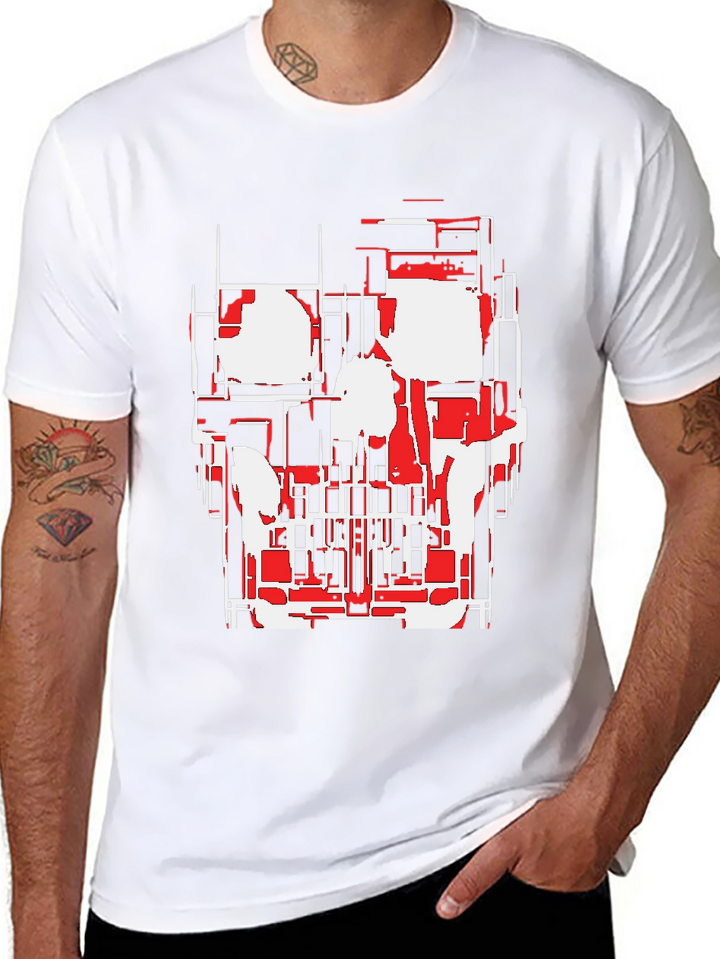 Geometric Skull Graphic Tee