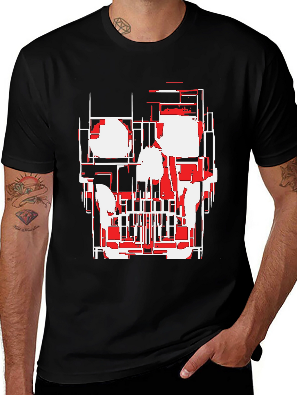 Geometric Skull Graphic Tee