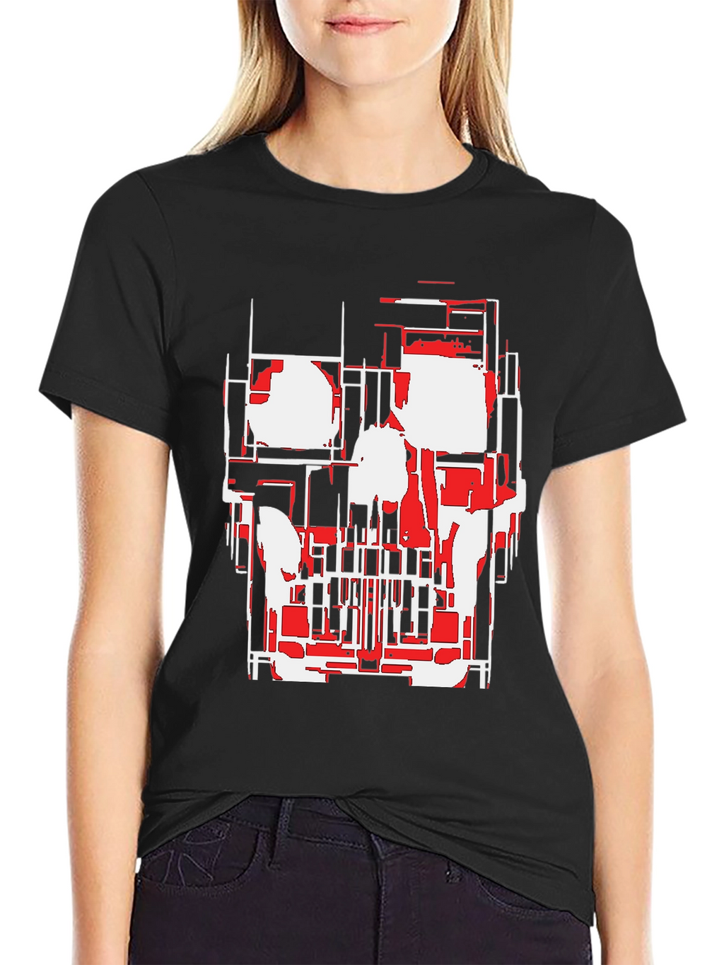 Geometric Skull Graphic Tee