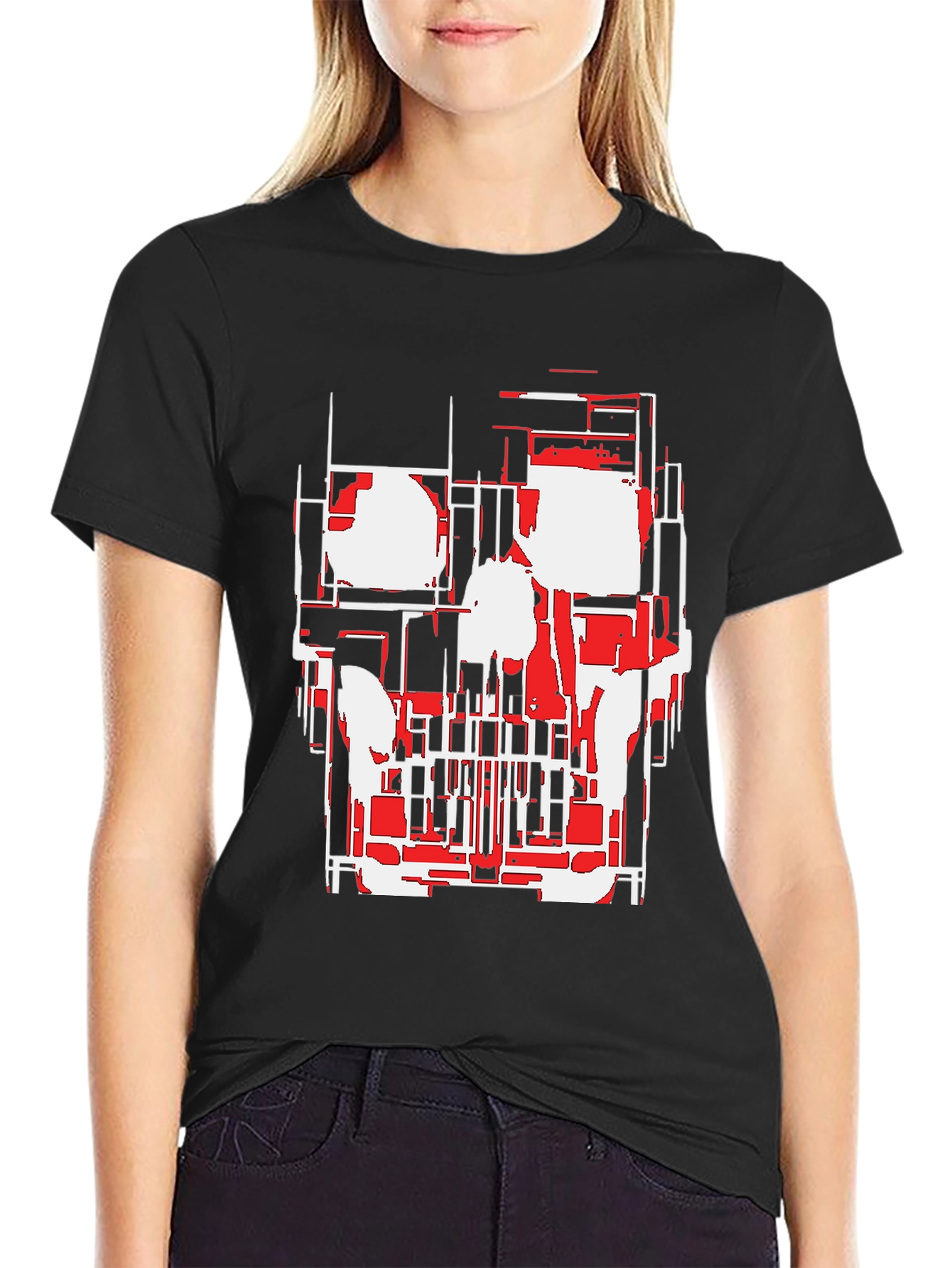 Geometric Skull Graphic Tee