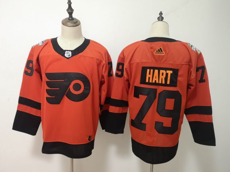 Men's Philadelphia Flyers Carter Hart #79 Orange Game Jerseys