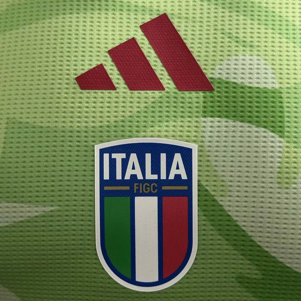 2025 Italy UEFA Women's Euro Green Away Player Version Soccer Jersey Detail 3