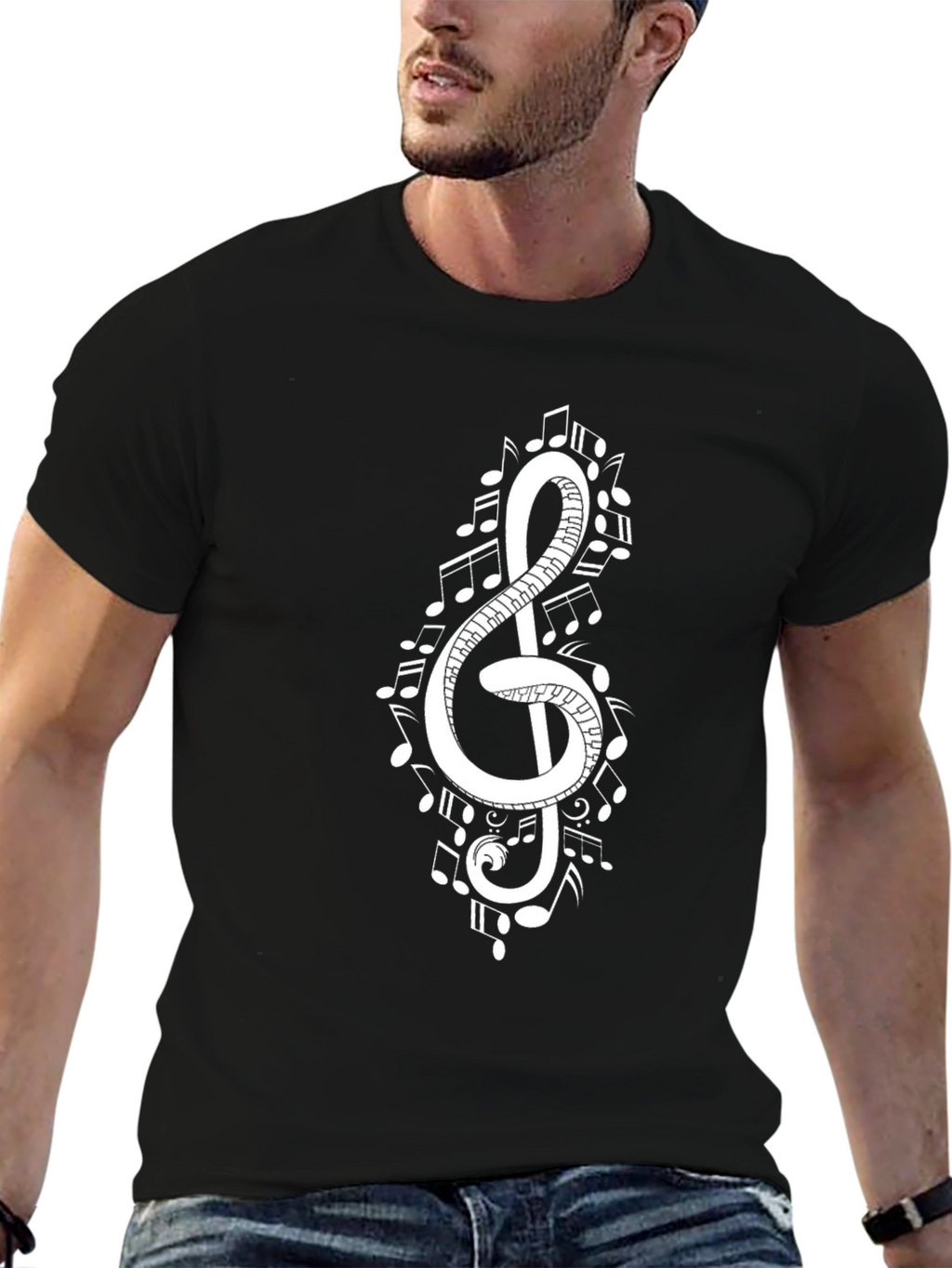Musical Note Clef Graphic Tee