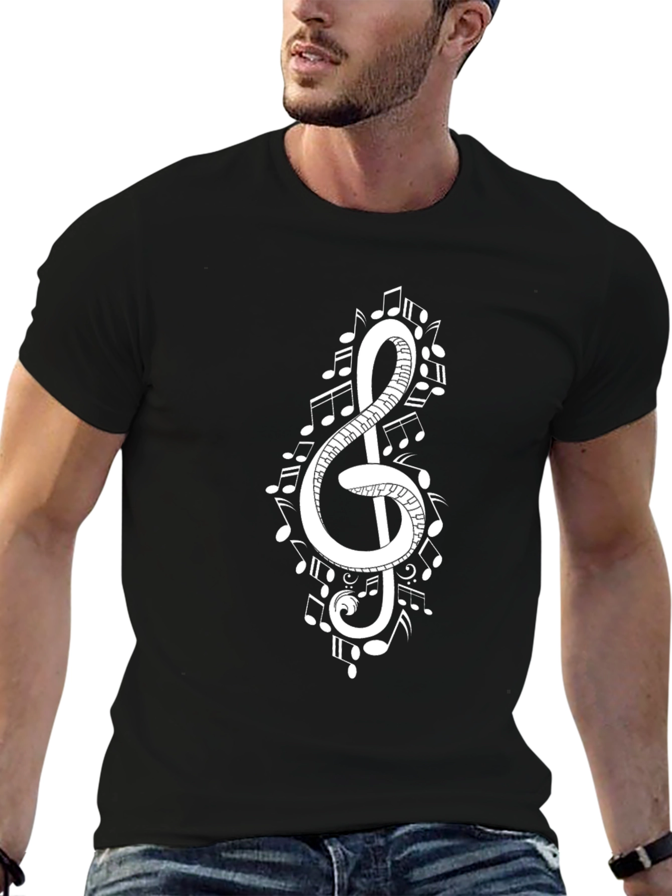 Musical Note Clef Graphic Tee