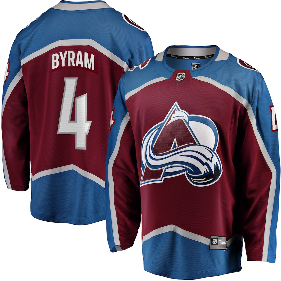Men's Colorado Avalanche Bowen Byram #4 Maroon Home Breakaway Player Jerseys