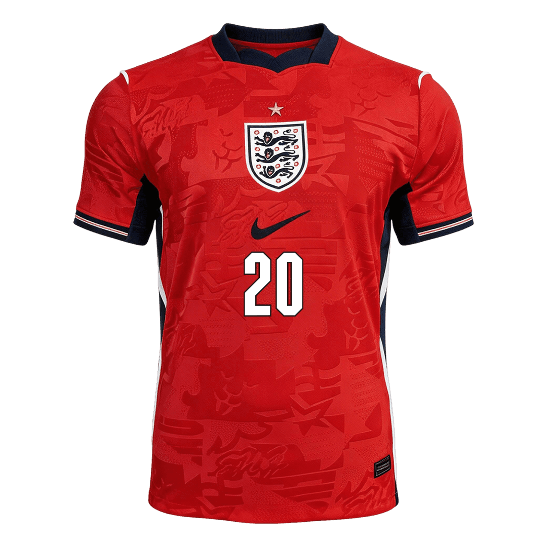 PALMER #20 England Away Soccer Jersey World Cup 2026 Red Image 3
